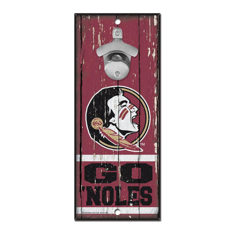 Florida State Seminoles Sign Wood 5x11 Bottle Opener