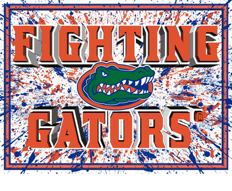 Florida Gators 3D Art Print 12x16 Splatter-0