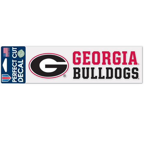 Georgia Bulldogs Decal 3x10 Perfect Cut Wordmark Color-0
