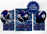 New York Giants 3D Art Print 12x16 Lightning Flip-0