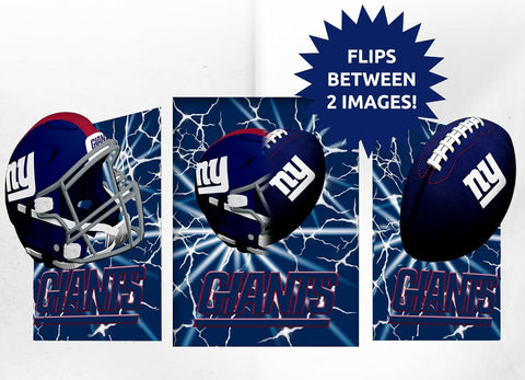 New York Giants 3D Art Print 12x16 Lightning Flip-0