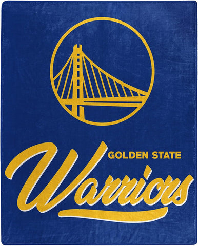 Golden State Warriors Blanket 50x60 Raschel Signature Design-0