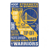 Golden State Warriors Sign 11x17 Wood Wordage Design-0