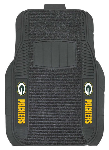 Green Bay Packers Car Mats Deluxe Set - Team Fan Cave