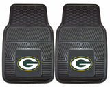 Green Bay Packers Car Mats Heavy Duty 2 Piece Vinyl