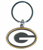 Green Bay Packers Chrome Logo Cut Keychain