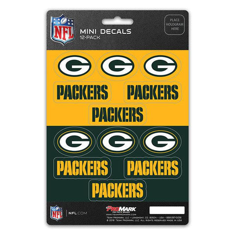 Green Bay Packers Decal Set Mini 12 Pack