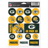 Green Bay Packers Decal Sheet 5x7 Vinyl-0