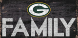 Green Bay Packers Sign Wood 12x6 Family Design