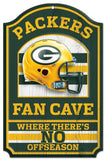 Green Bay Packers Wood Sign - 11"x17" Fan Cave Design-0