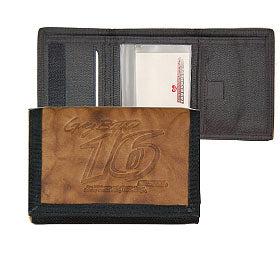 Greg Biffle Leather/Nylon Embossed Tri-Fold Wallet - Team Fan Cave