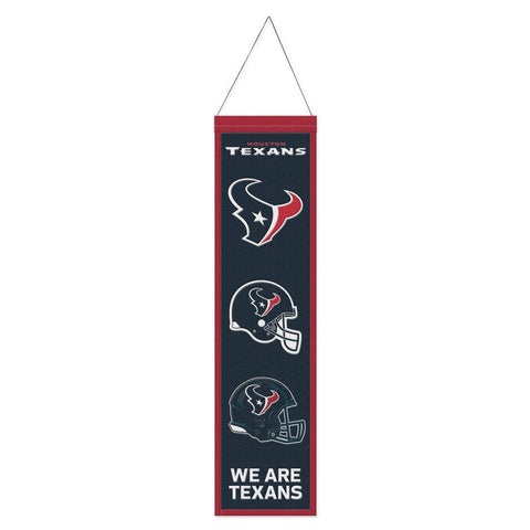 Houston Texans Banner Wool 8x32 Heritage Evolution Design-0