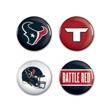 Houston Texans Buttons 4 Pack-0