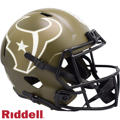 Houston Texans Helmet Riddell Replica Full Size Speed Style Salute To Service-0