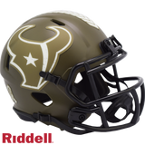 Houston Texans Helmet Riddell Replica Mini Speed Style Salute To Service-0