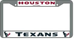 Houston Texans License Plate Frame Chrome - Team Fan Cave