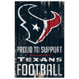 Houston Texans Sign 11x17 Wood Proud to Support Design-0