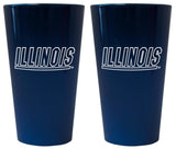 Illinois Fighting Illini Lusterware Pint Glass - Set of 2 - Team Fan Cave