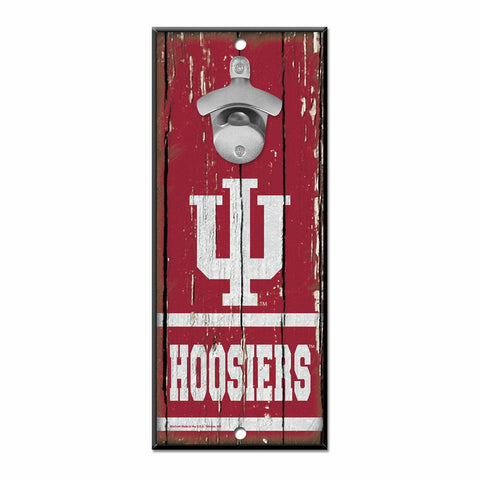 Indiana Hoosiers Sign Wood 5x11 Bottle Opener