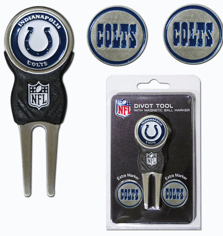 Indianapolis Colts Golf Divot Tool with 3 Markers-0