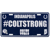 Indianapolis Colts License Plate Hashtag - Team Fan Cave