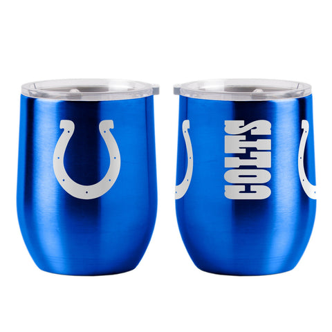 Indianapolis Colts Travel Tumbler 16oz Stainless Steel Curved-0