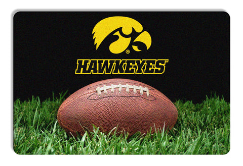 Iowa Hawkeyes Classic  Football Pet Bowl Mat - L - Team Fan Cave