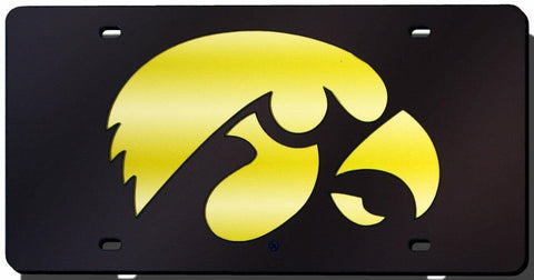 Iowa Hawkeyes License Plate Laser Cut Black