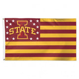 Iowa State Cyclones Flag 3x5 Deluxe Style Stars and Stripes Design - Special Order-0