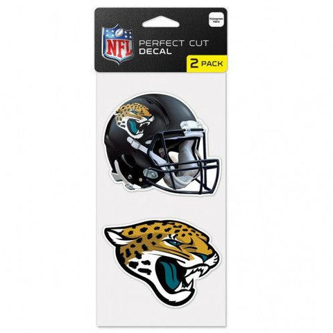 Jacksonville Jaguars Decal 4x4 Perfect Cut Set of 2 - Team Fan Cave