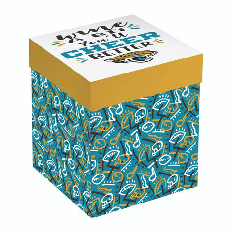 Jacksonville Jaguars Glass 17oz Wine Stemless Boxed