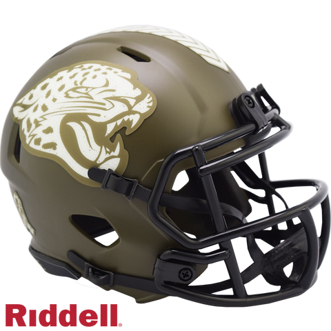 Jacksonville Jaguars Helmet Riddell Replica Mini Speed Style Salute To Service-0