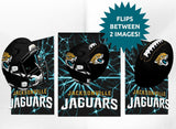Jacksonville Jaguars 3D Art Print 12x16 Lightning Flip-0