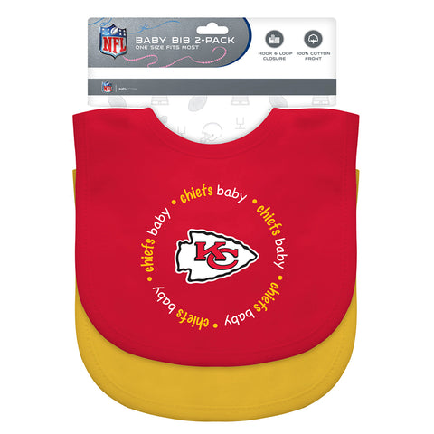 Kansas City Chiefs Baby Bib 2 Pack-0