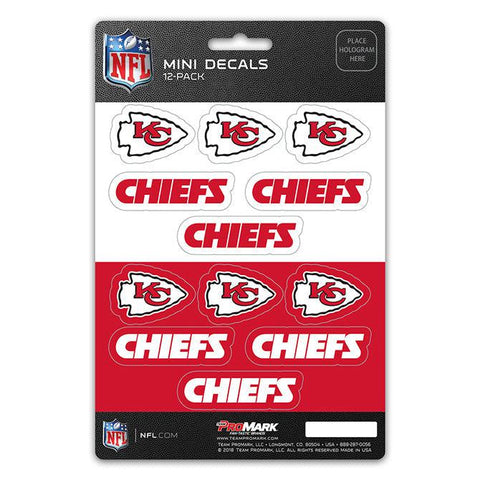 Kansas City Chiefs Decal Set Mini 12 Pack