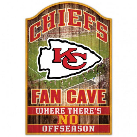 Kansas City Chiefs Sign 11x17 Wood Fan Cave Design-0