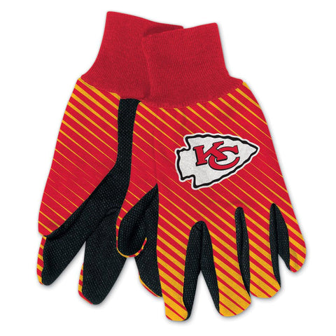 Kansas City Chiefs Two Tone Adult Size Gloves-0
