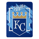 Kansas City Royals Blanket 46x60 Micro Raschel Dimensional Design Rolled-0