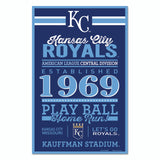 Kansas City Royals Sign 11x17 Wood Established Design-0