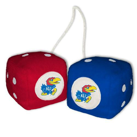 Kansas Jayhawks Fuzzy Dice - Team Fan Cave