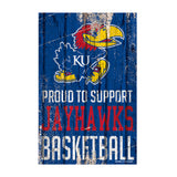 Kansas Jayhawks Sign 11x17 Wood Proud to Support Design-0