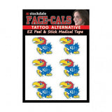 Kansas Jayhawks Tattoo Face Cals - Team Fan Cave