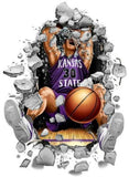 Kansas State Wildcats Decal Wallcrasher Basketball 11 Inch - Team Fan Cave