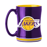 Los Angeles Lakers Coffee Mug 14oz Sculpted Relief Team Color-0