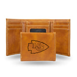 Kansas City Chiefs Wallet Trifold Laser Engraved-0