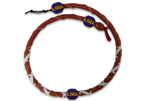 LSU Tigers Classic Spiral Football Necklace - Team Fan Cave