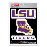 LSU Tigers Decal Die Cut Team 3 Pack - Team Fan Cave