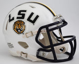 LSU Tigers Helmet Riddell Replica Mini Speed Style White Alternate - Special Order-0