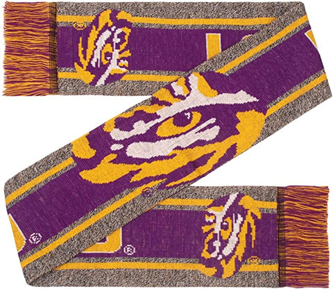 LSU Tigers Scarf Big Logo Wordmark Gray - Team Fan Cave