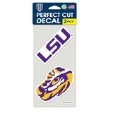 LSU Tigers Set of 2 Die Cut Decals - Team Fan Cave